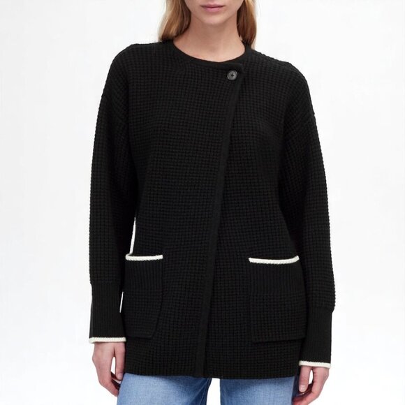Madewell Merino Wool-Blend Scarf Sweater Jacket Size Small - Picture 1 of 13